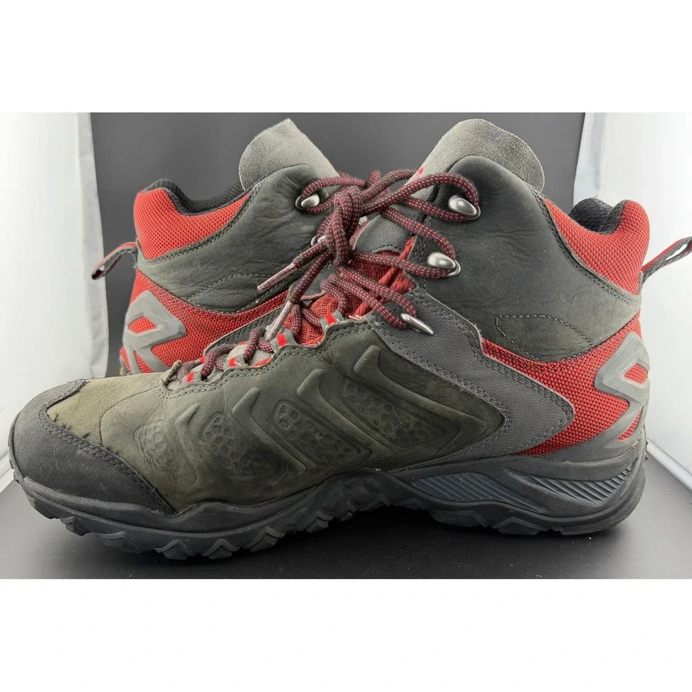 Merrell Granite-Waterproof Hiking Boots, Grey Red, Vibram, J32753, Mens 11.5